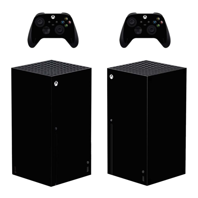 Matte Black Pattern Skin Sticker For Xbox Series X And Controllers