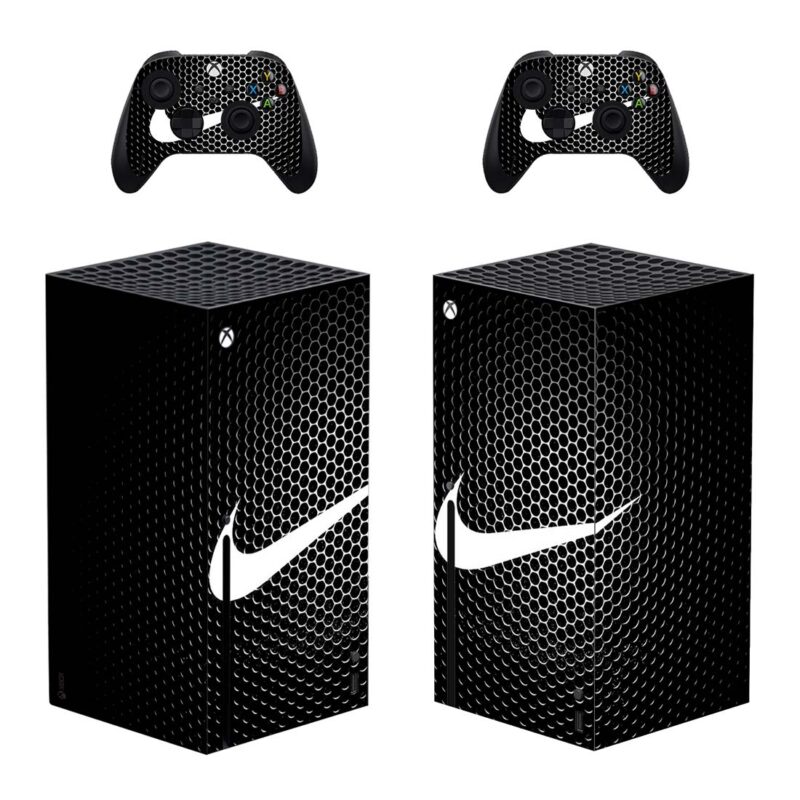 Black Nike Skin Sticker For Xbox Series X And Controllers