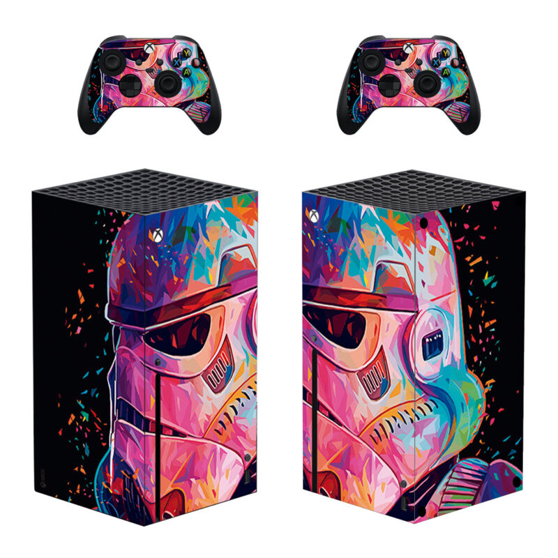 Colorful Star Wars Stormtrooper Art Skin Sticker For Xbox Series X And Controllers