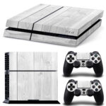 White Wood Texture PS4 Skin Sticker