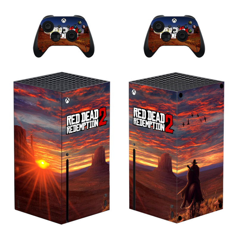 Red Dead Redemption 2 Game Skin Sticker For Xbox Series X And Controllers Design 1