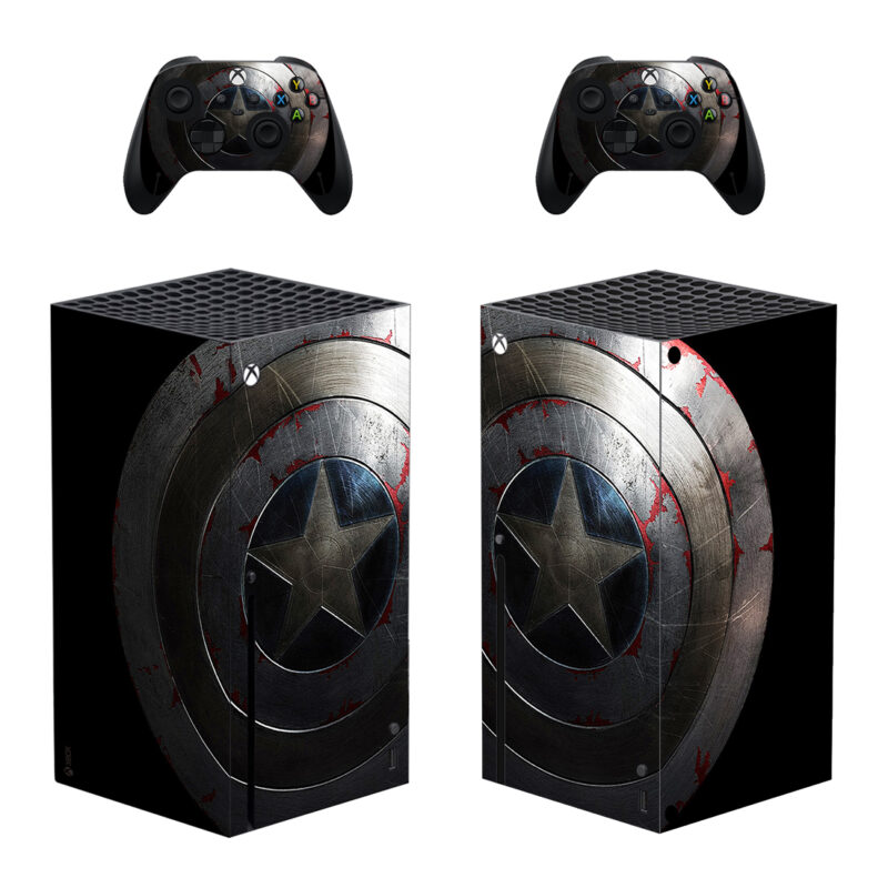 Captain America's Shield Skin Sticker For Xbox Series X And Controllers