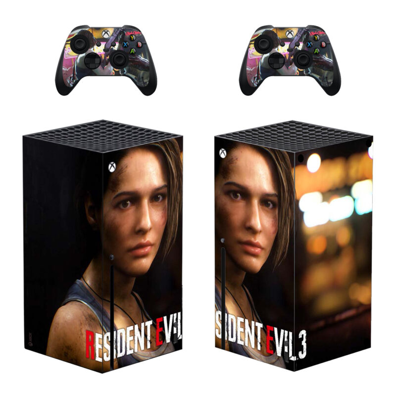 Resident Evil 3 Game Skin Sticker For Xbox Series X And Controllers Design 1