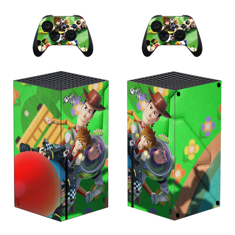 Kingdom Hearts III Game Characters Decal Cover For Xbox Series X And Controllers