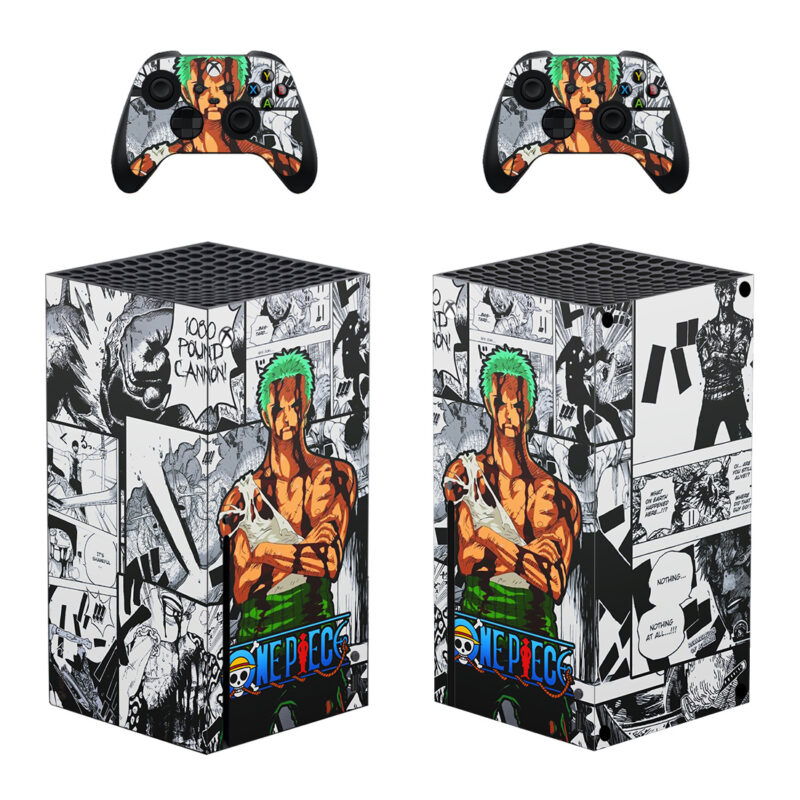 One Piece Anime Roronoa Zoro Art Skin Sticker For Xbox Series X And Controllers