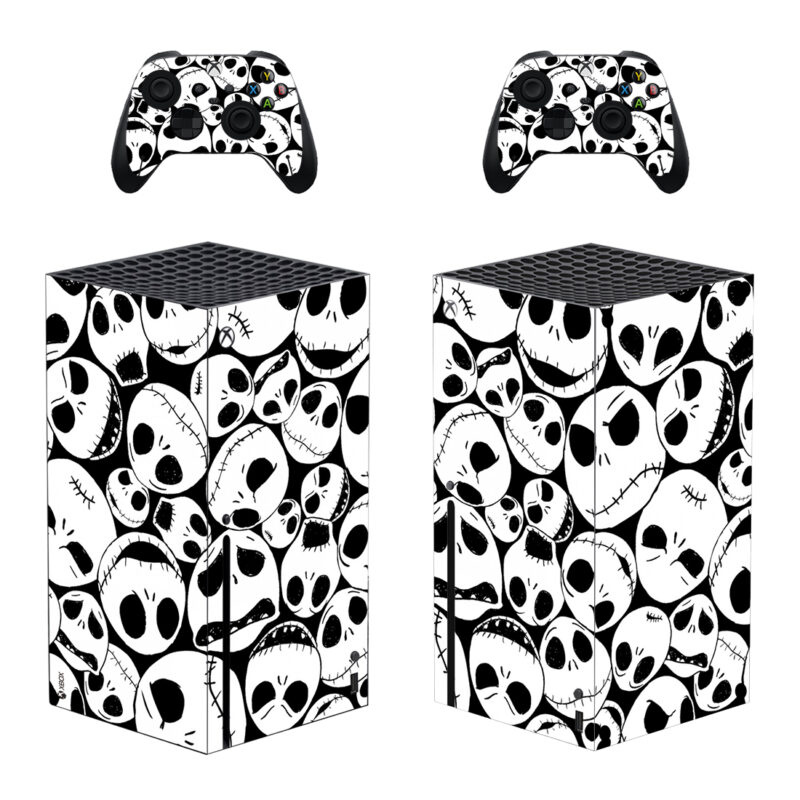 Nightmare Before Christmas Jack Skellington Pattern Skin Sticker For Xbox Series X And Controllers