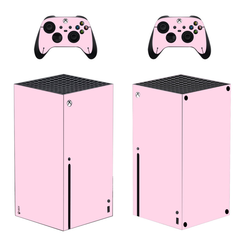 Pale Pink Color Skin Sticker For Xbox Series X And Controllers