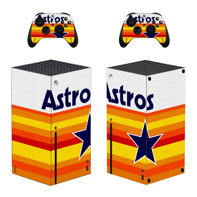 Houston Astros Jersey Skin Sticker For Xbox Series X And Controllers