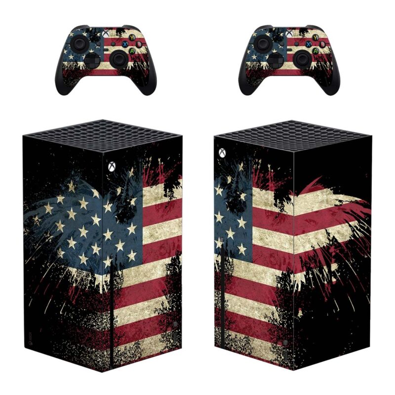 Flag Of The United States Skin Sticker For Xbox Series X And Controllers