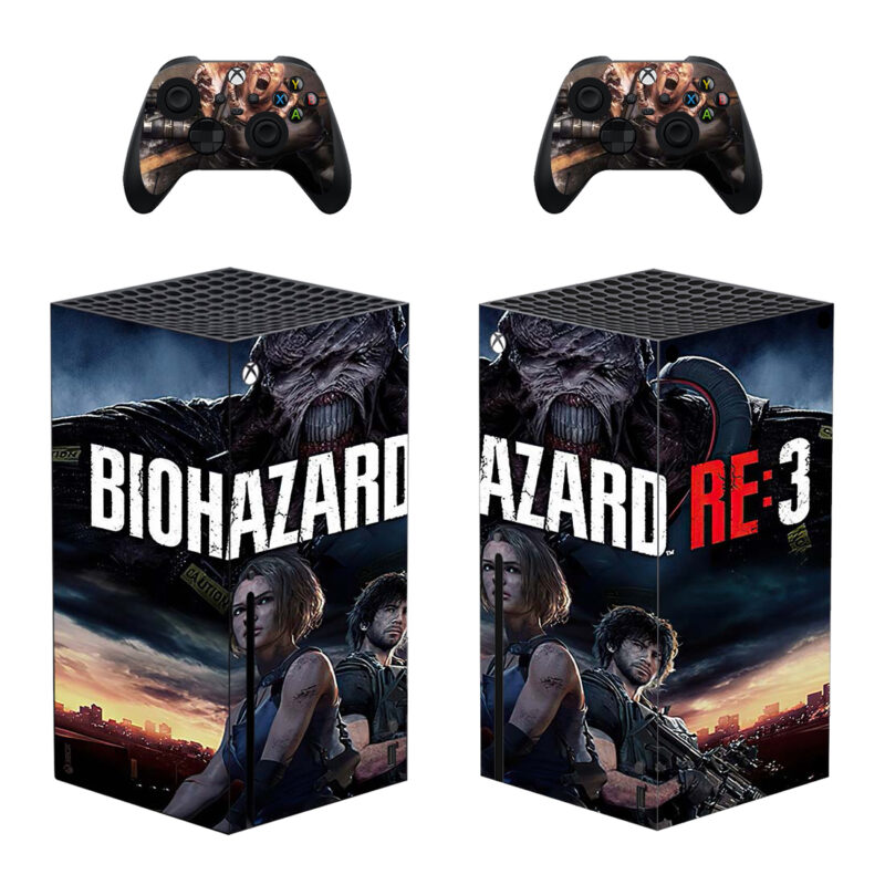 Resident Evil 3 Game Skin Sticker For Xbox Series X And Controllers Design 2