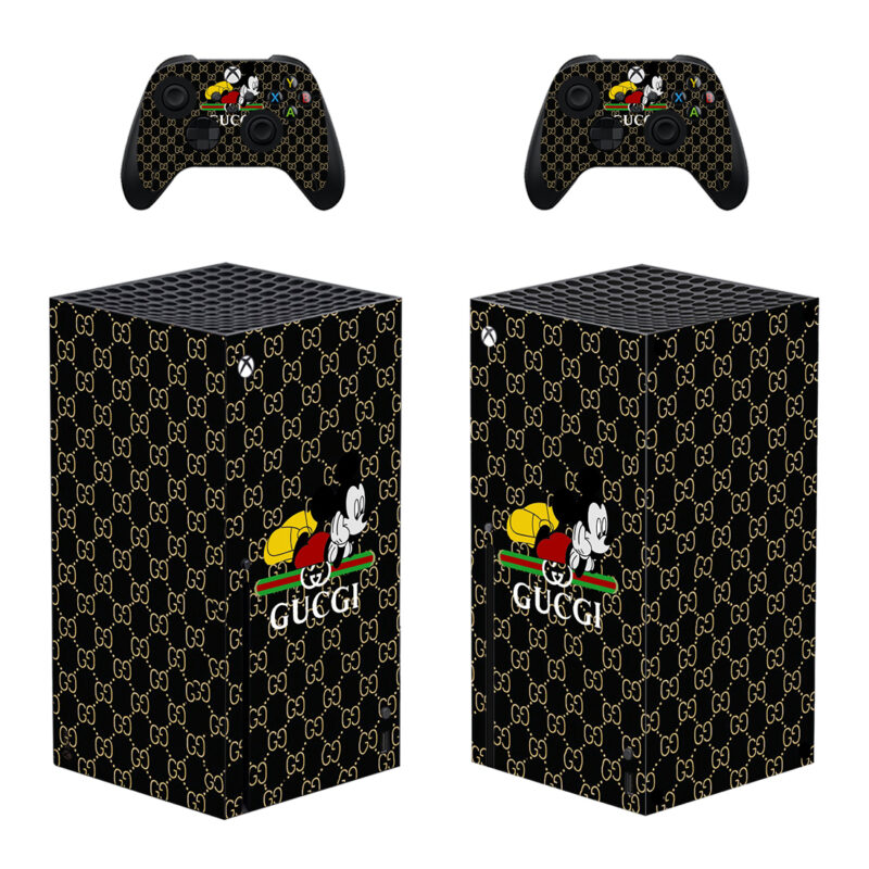 Gucci Mickey Mouse Skin Sticker For Xbox Series X And Controllers