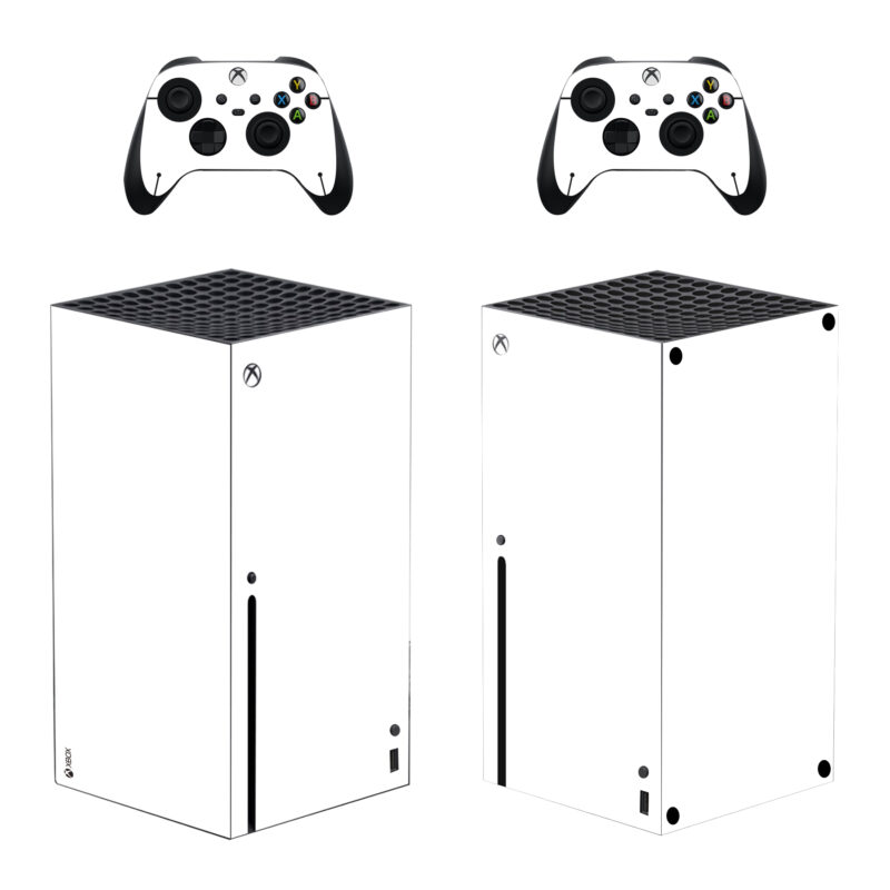 Pure White Color Skin Sticker For Xbox Series X And Controllers