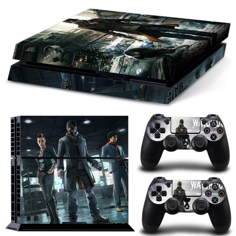 Watch Dogs Game Skin Sticker For PS4 And Controllers Design 5