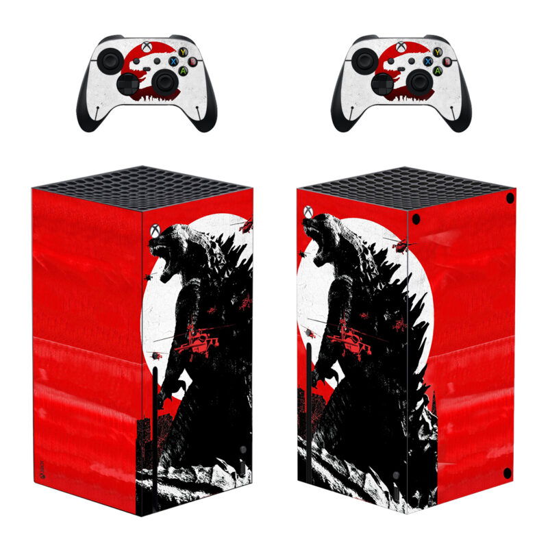 Godzilla Skin Sticker For Xbox Series X And Controllers Design 1