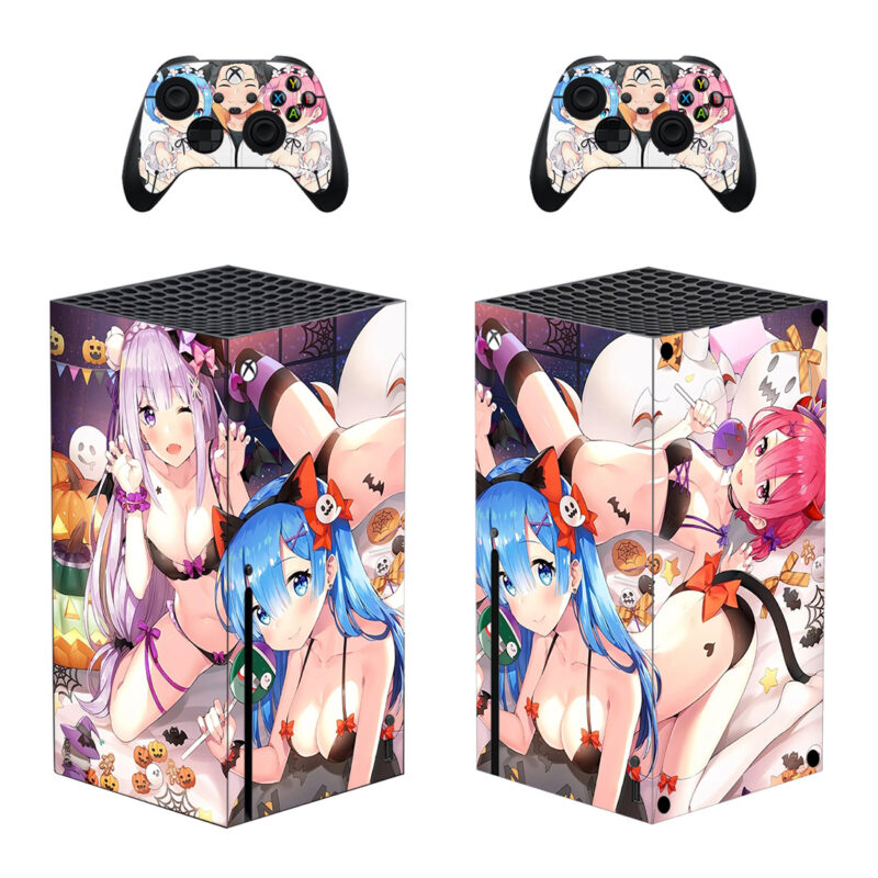 Halloween Ecchi Anime Girls Skin Sticker For Xbox Series X And Controllers