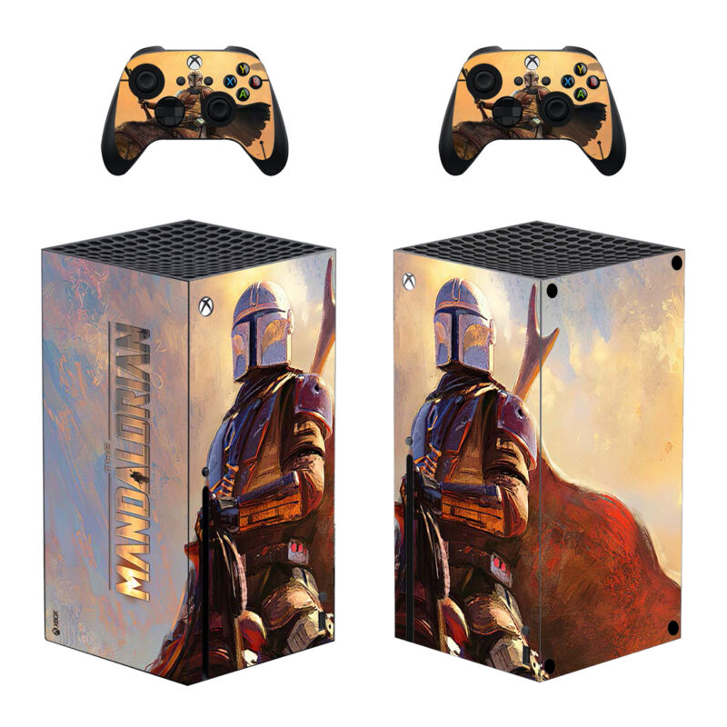 The Mandalorian Series Skin Sticker For Xbox Series X And Controllers Design 7