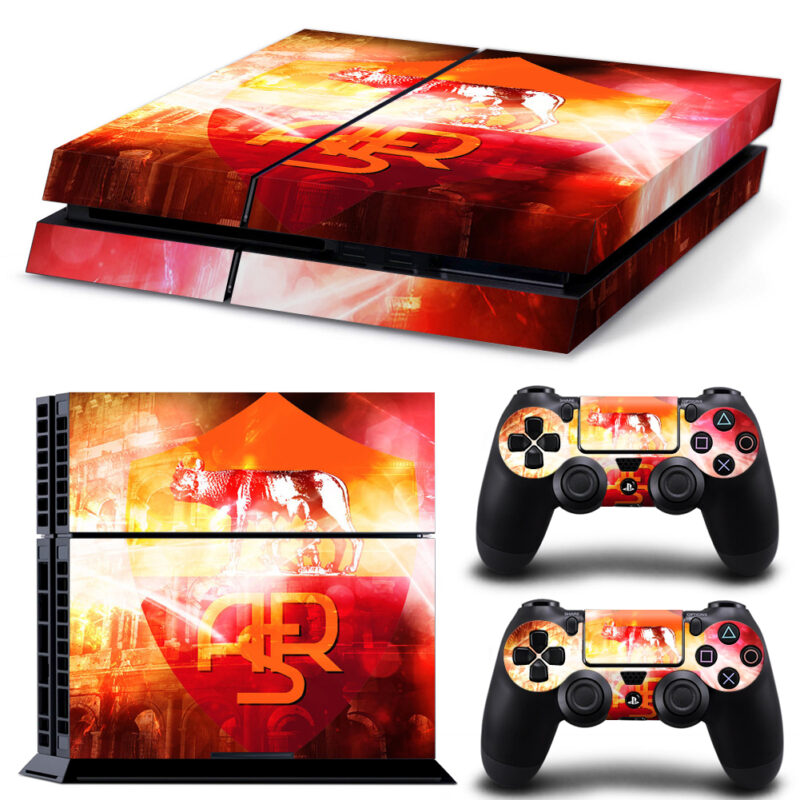 A.S. Roma Skin Sticker For PS4 And Controllers