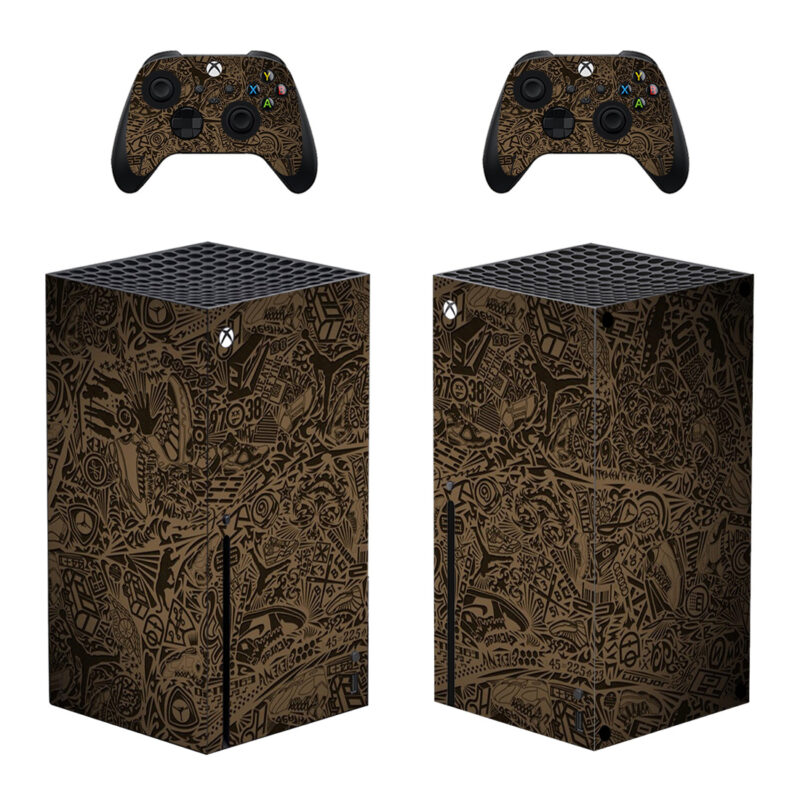 Tribal Air Jordan Pattern Skin Sticker For Xbox Series X And Controllers