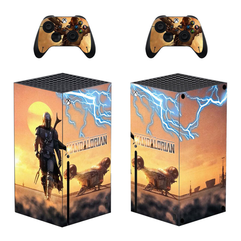 The Mandalorian Series Skin Sticker For Xbox Series X And Controllers Design 2