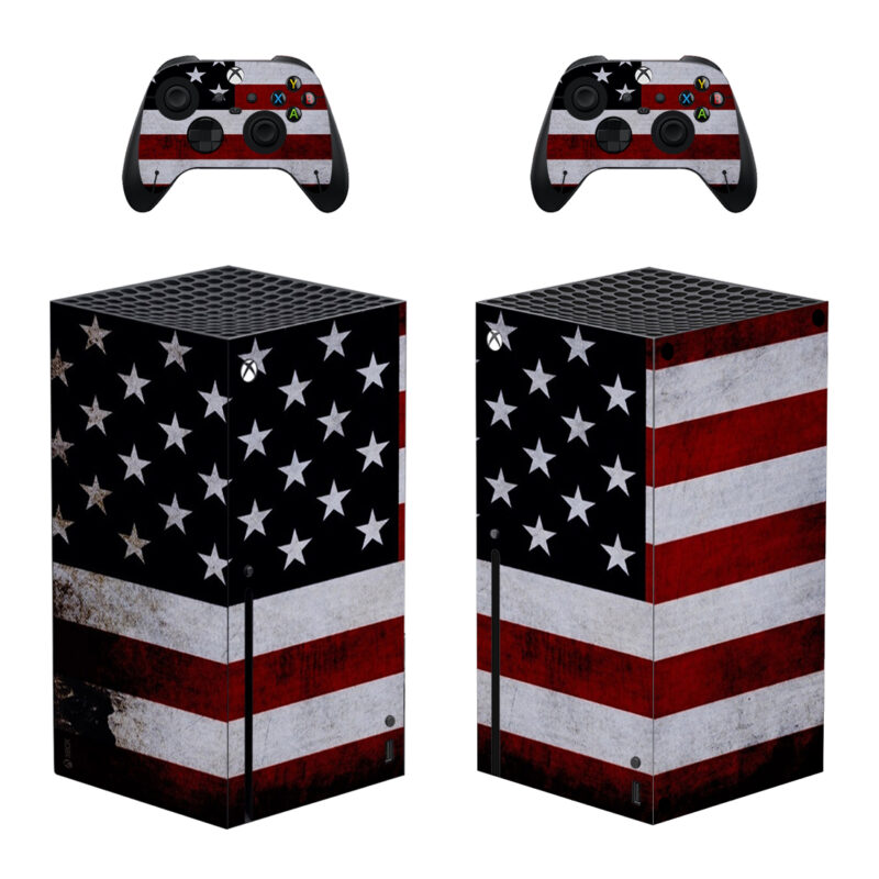 Flag Of USA Skin Sticker For Xbox Series X And Controllers