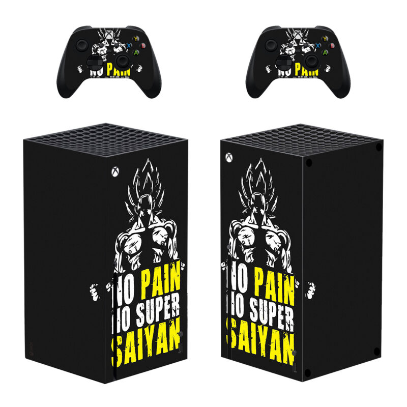 Dragon Ball No Pain No Super Saiyan Skin Sticker For Xbox Series X And Controllers