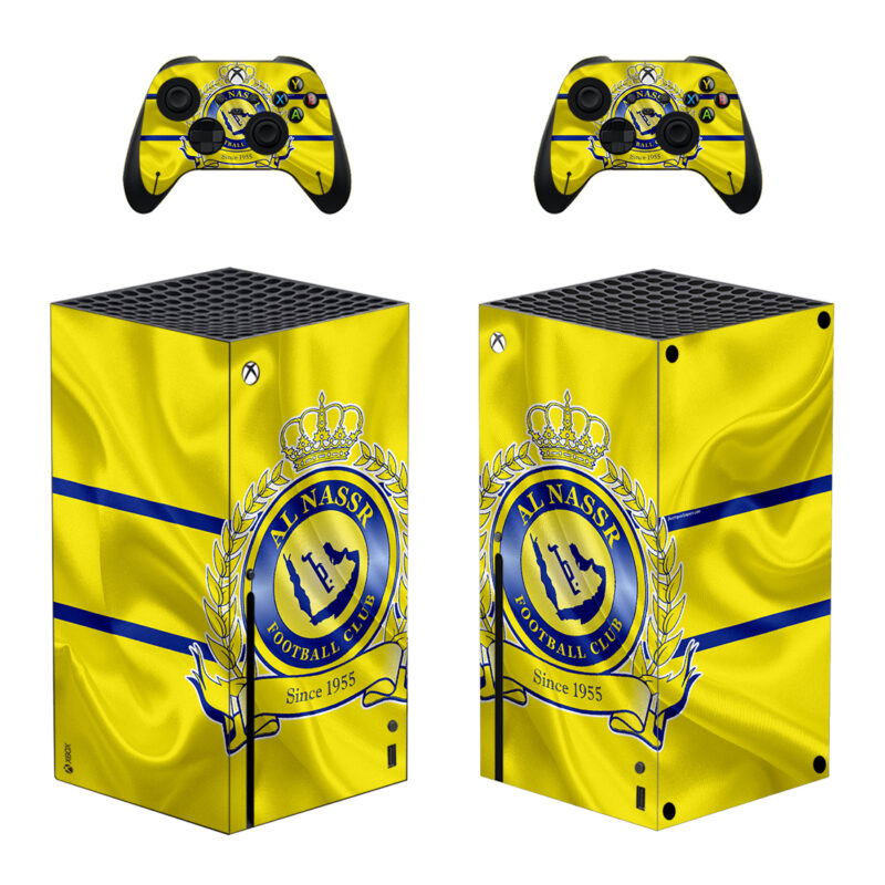 Al Nassr FC Skin Sticker For Xbox Series X And Controllers Design 1