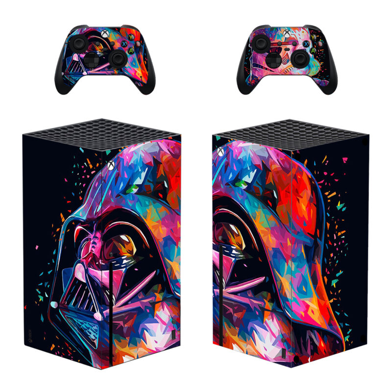 Colorful Star Wars Darth Vader Art Skin Sticker For Xbox Series X And Controllers