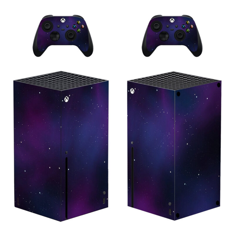 Purple Night Sky Skin Sticker For Xbox Series X And Controllers