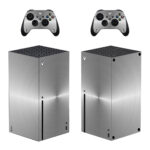 Circular Brushed Silver Metal Texture Skin Sticker For Xbox Series X And Controllers