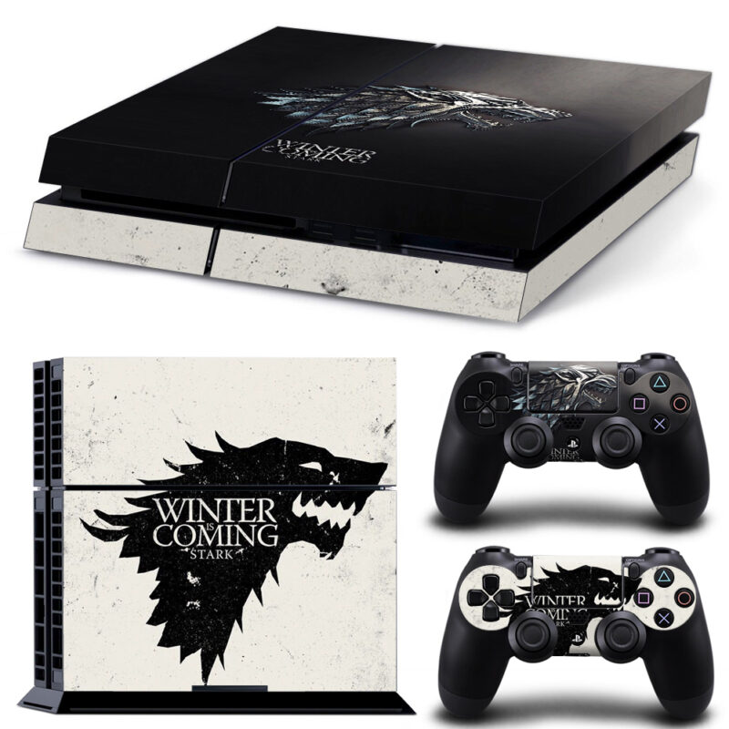Winter Is Coming Stark Skin Sticker For PS4 And Controllers