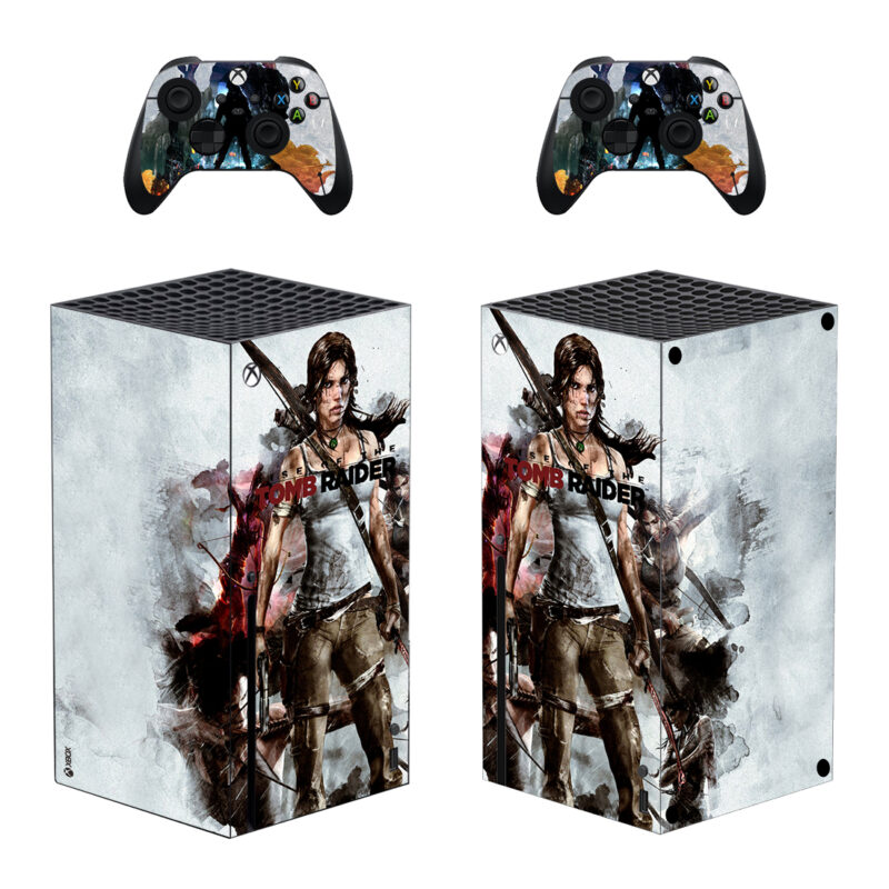 Rise Of The Tomb Raider Game Skin Sticker For Xbox Series X And Controllers Design 1