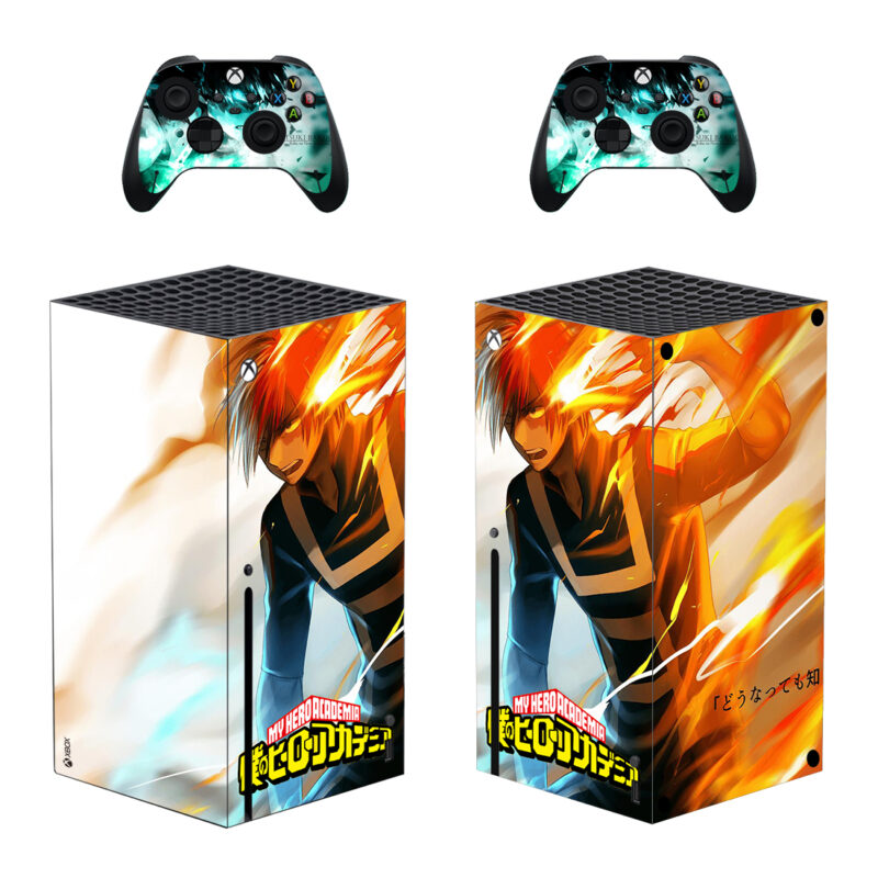 My Hero Academia Kimi No Chikara Shoto Todoroki Skin Sticker For Xbox Series X And Controllers