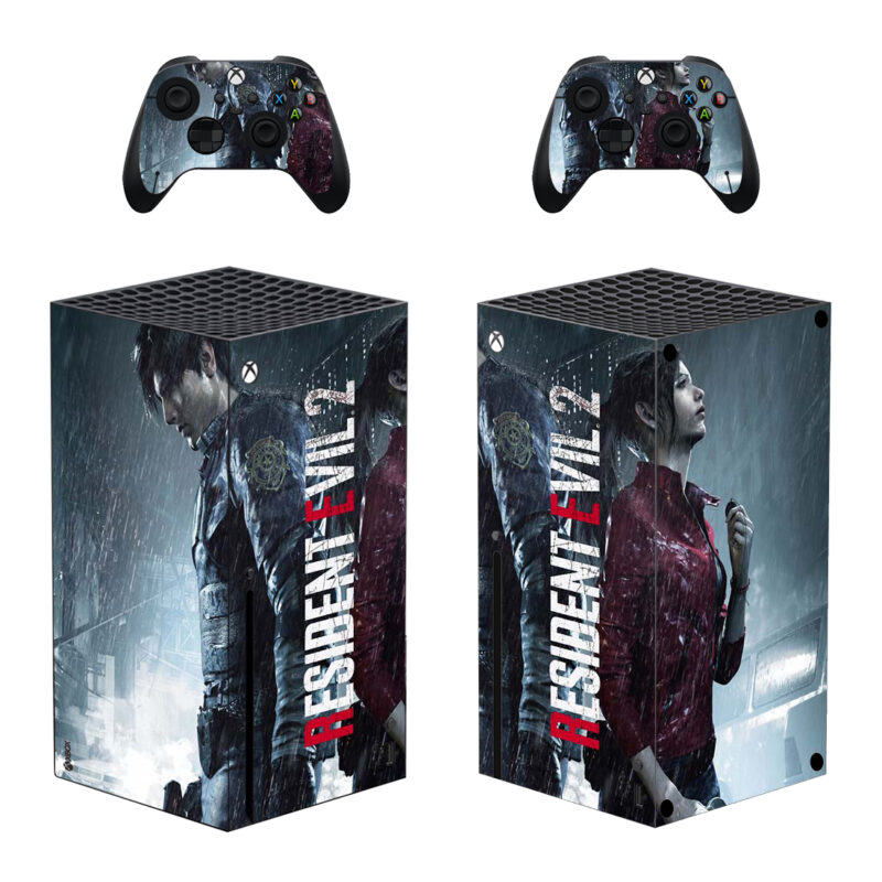 Resident Evil 2 Game Skin Sticker For Xbox Series X And Controllers Design 6