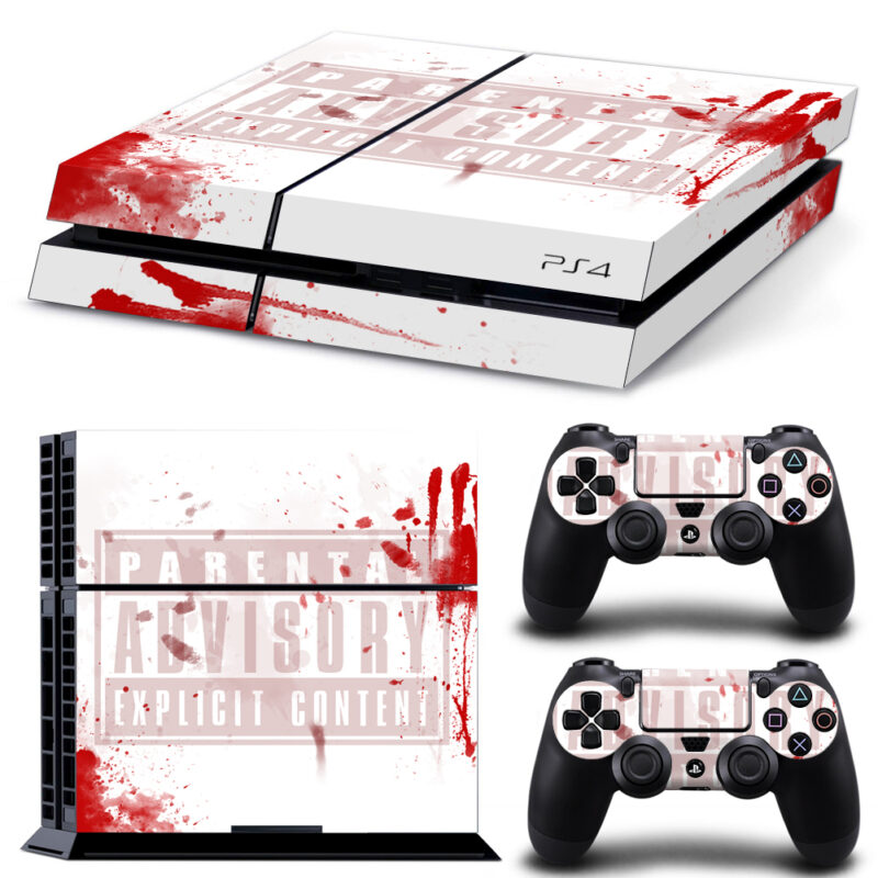 Wall Opera Parental Advisory Explicit Content Skin Sticker For PS4 And Controllers