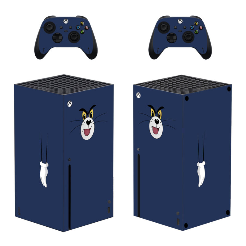 Cartoon Tom Skin Sticker For Xbox Series X And Controllers