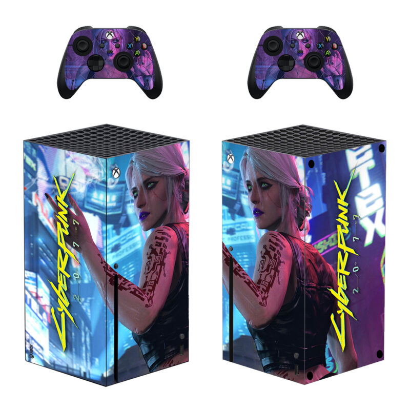 Cyberpunk 2077 Game Skin Sticker For Xbox Series X And Controllers Design 11