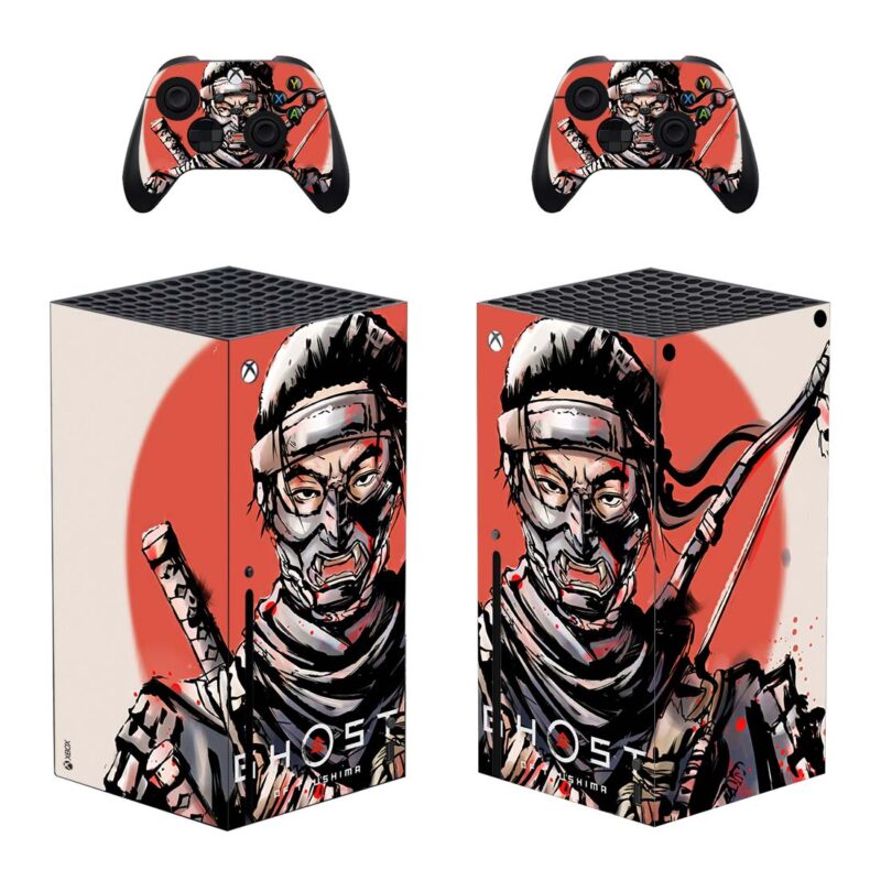 Ghost Of Tsushima Jin Sakai Art Skin Sticker For Xbox Series X And Controllers