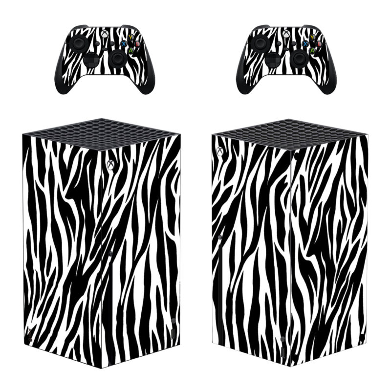 Zebra Pattern Skin Sticker For Xbox Series X And Controllers