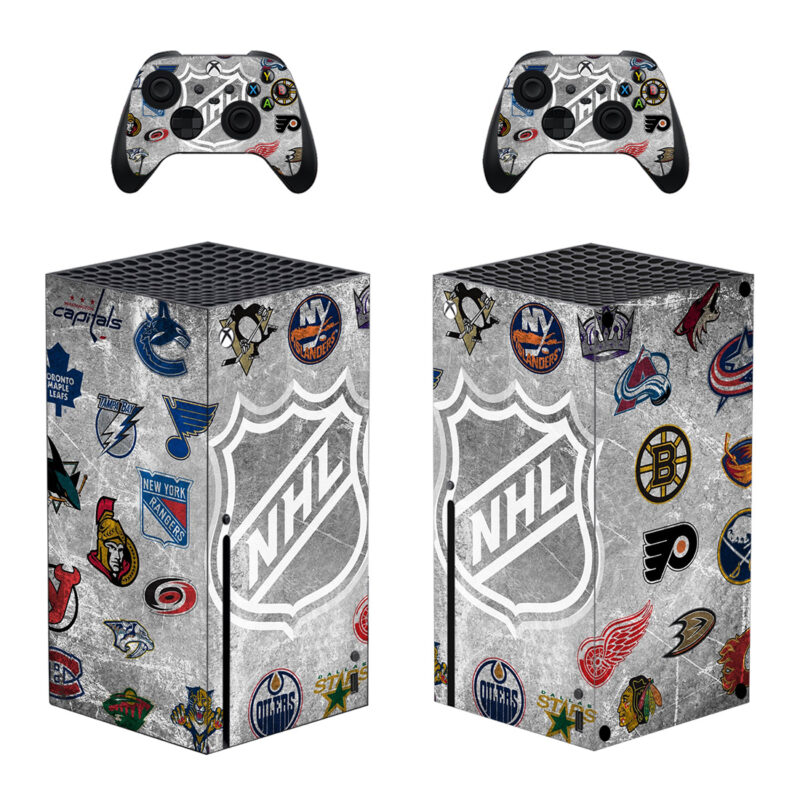 National Hockey League And Team Skin Sticker For Xbox Series X And Controllers Design 1