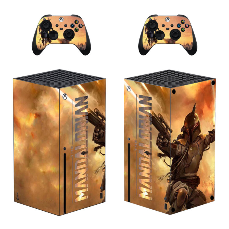 The Mandalorian Series Skin Sticker For Xbox Series X And Controllers Design 5