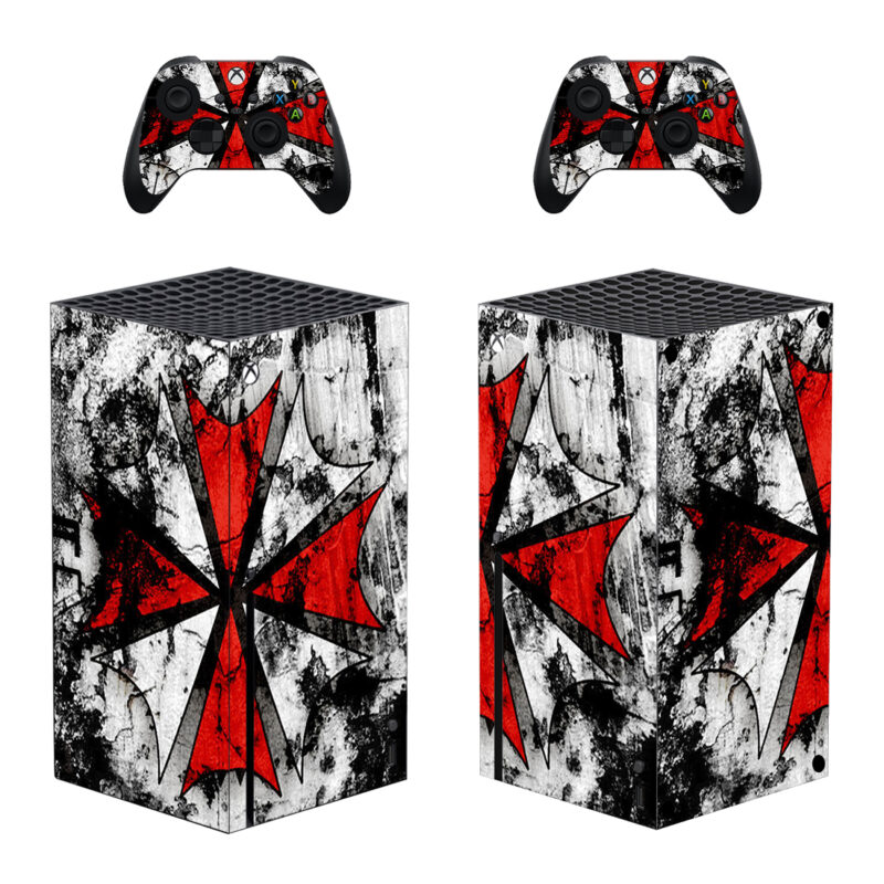 Resident Evil Umbrella Corporation Skin Sticker For Xbox Series X And Controllers