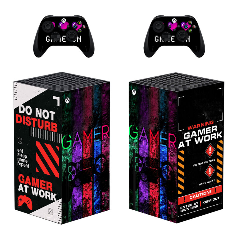 Do Not Disturb Gamer At Work Skin Sticker For Xbox Series X And Controllers