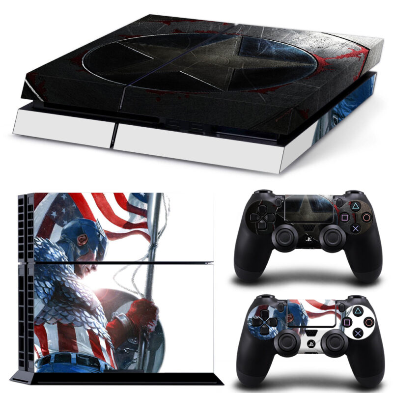 Captain America: Civil War Skin Sticker For PS4 And Controllers