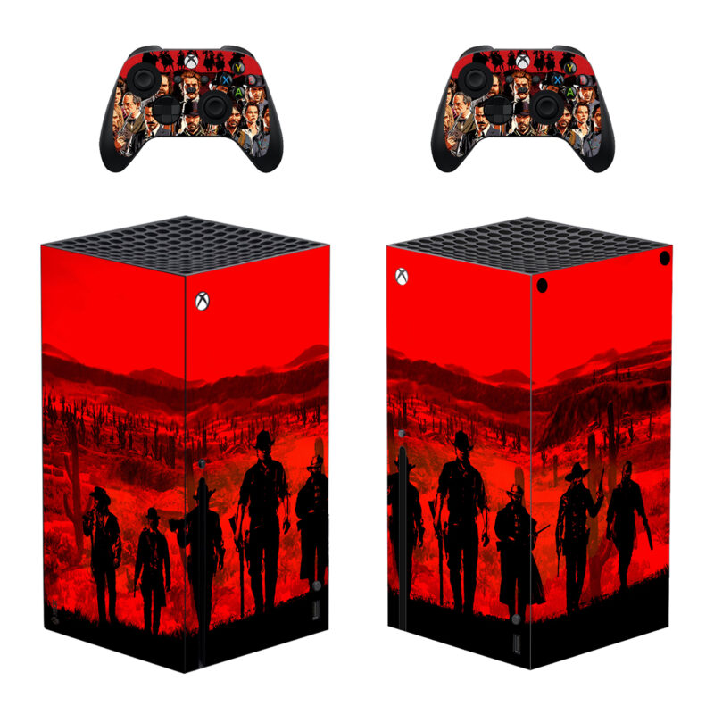 Red Dead Redemption 2 Game Skin Sticker For Xbox Series X And Controllers Design 3