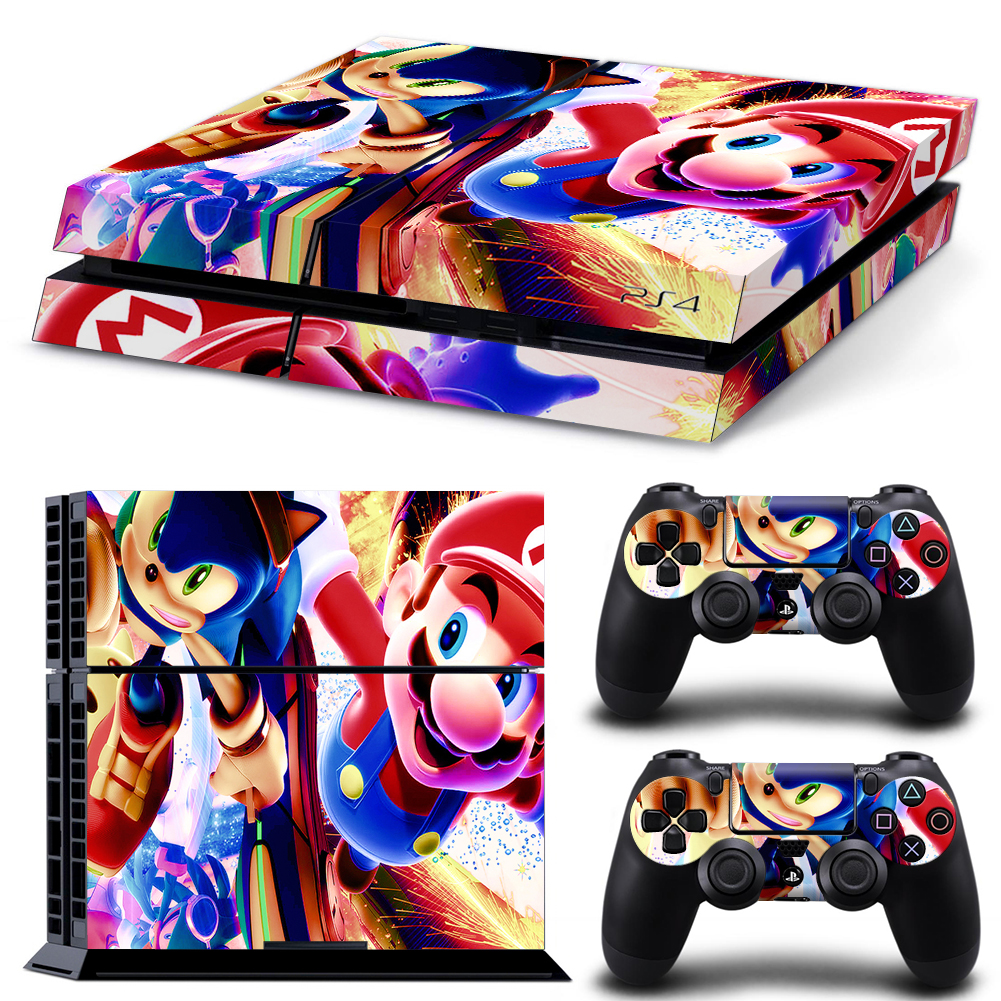 Sonic Vs Super Mario Skin Sticker For PS4 And Controllers