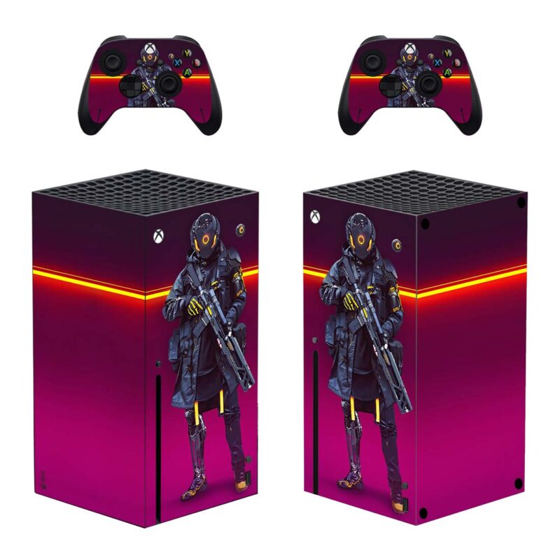 Cyberpunk 2077 Cool Cyborg Fighter Skin Sticker For Xbox Series X And Controllers