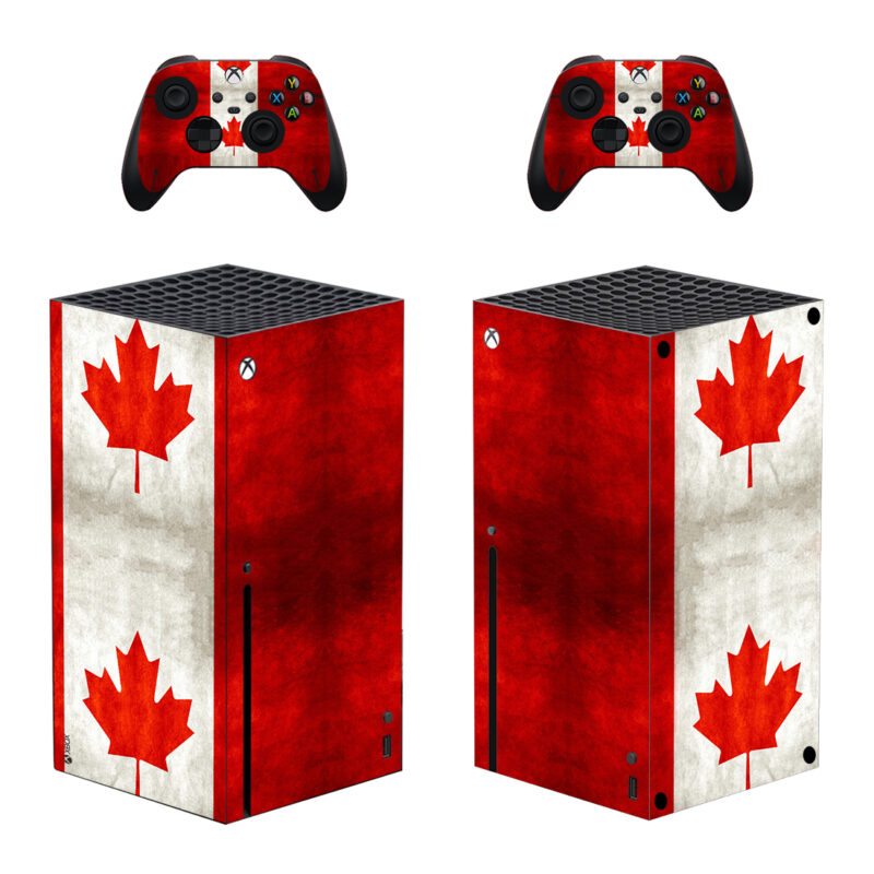 Flag Of Canada Skin Sticker For Xbox Series X And Controllers