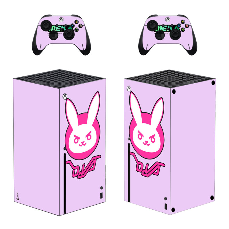 Overwatch D.Va Bunny And Meka Skin Sticker For Xbox Series X And Controllers Design 1