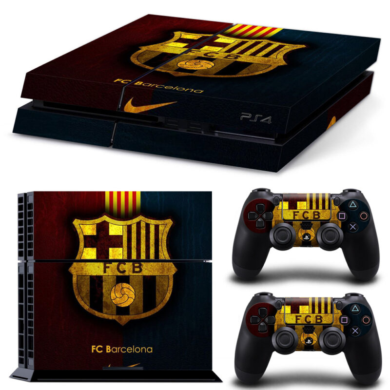 FC Barcelona Skin Sticker For PS4 And Controllers Design 1