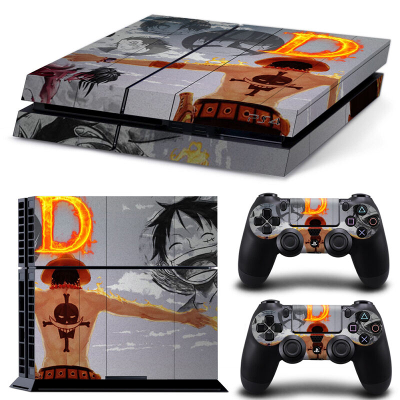 One Piece Anime Portgas D. Ace PS4 Skin Sticker